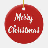 Roaring Tiger beroemd gemaakt door Santa Hat Keramisch Ornament (Achterkant)