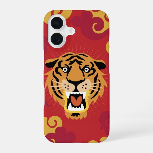 Roaring Tiger Glory iPhone 16 Hoesje (Achterkant)