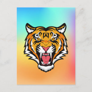 Roaring Tiger Head-25818 Briefkaart