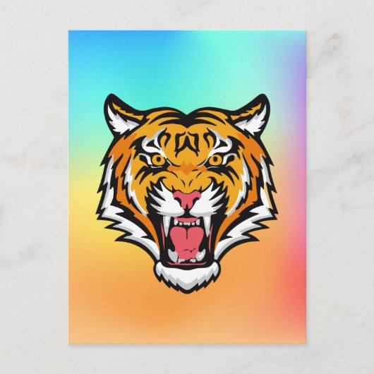 Roaring Tiger Head-25818 Briefkaart (Voorkant)