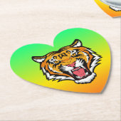 Roaring Tiger Head-25818 Kartonnen Onderzetters (Gekanteld)