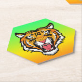 Roaring Tiger Head-25818 Kartonnen Onderzetters (Schuin)