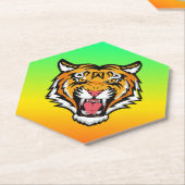 Roaring Tiger Head-25818 Kartonnen Onderzetters (Schuin)