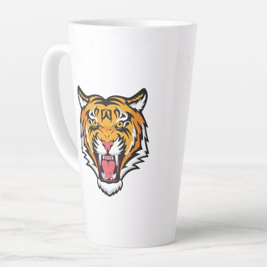 Roaring Tiger Head-25818 Latte Mok (Linkerhoek)