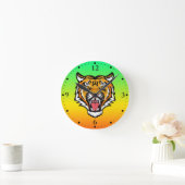 Roaring Tiger Head-25818 Ronde Klok (Huis)