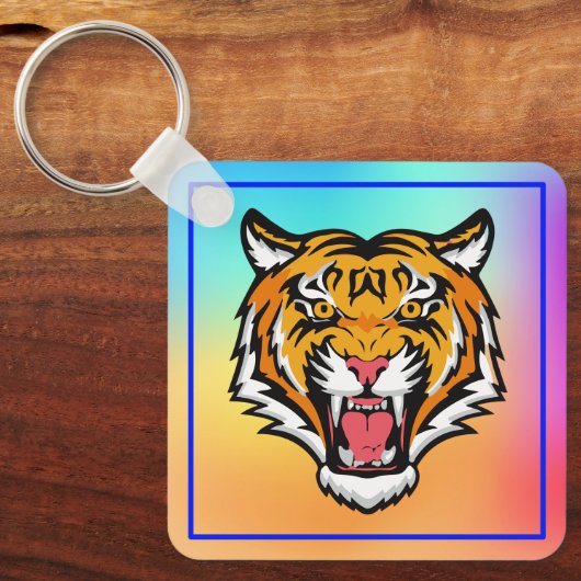 Roaring Tiger Head-25818 Sleutelhanger (Voorkant)