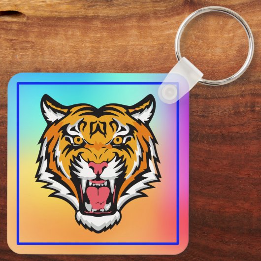 Roaring Tiger Head-25818 Sleutelhanger (Achterkant)