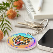 Roaring Tiger Head-25818 Sleutelhanger (Voorkant Rechts)