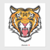Roaring Tiger Head-25818 Sticker (Vel)