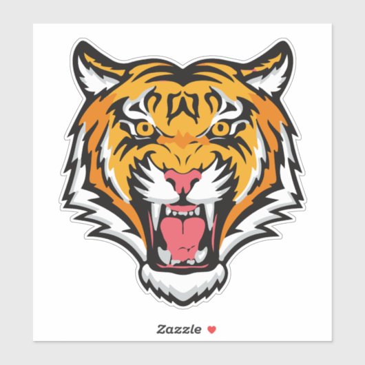 Roaring Tiger Head-25818 Sticker (Vel)