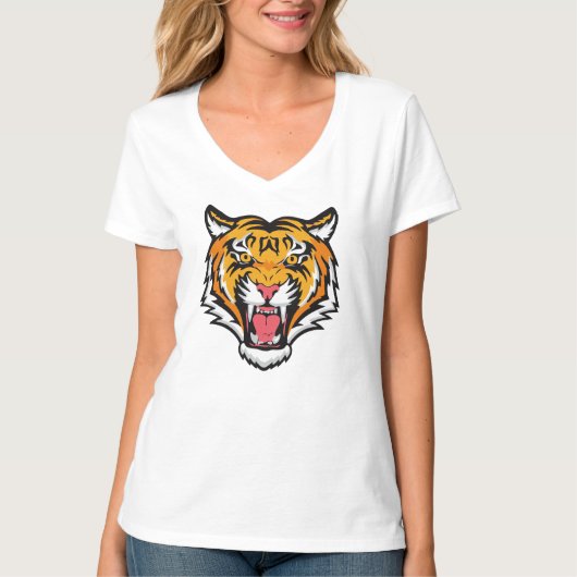 Roaring Tiger Head-25818 T-shirt (Voorkant)