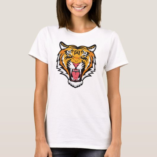 Roaring Tiger Head-25818 T-shirt (Voorkant)