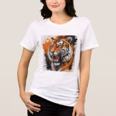 Roaring Tiger Hoodie Tri-Blend Shirt (Voorkant)