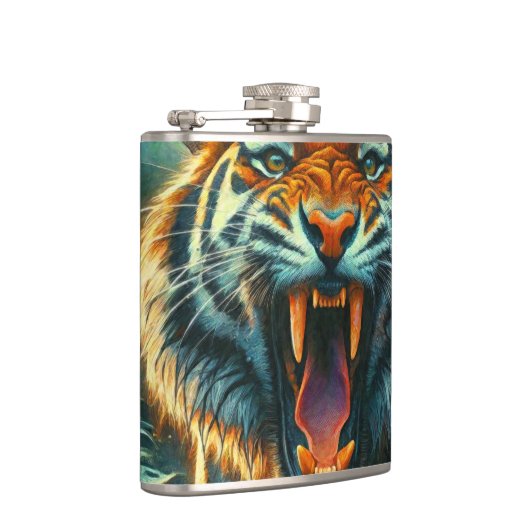 Roaring Tiger Moonlit Oerwoud Heupfles (Rechts)