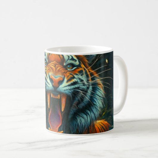Roaring Tiger Moonlit Oerwoud Koffiemok (Voorkant rechts)