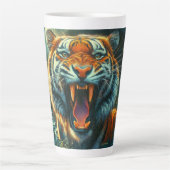 Roaring Tiger Moonlit Oerwoud Latte Mok (Voorkant)