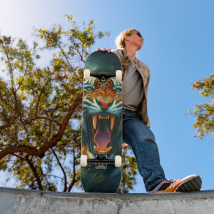 Roaring Tiger Moonlit Oerwoud Persoonlijk Skateboard