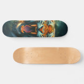 Roaring Tiger Moonlit Oerwoud Persoonlijk Skateboard (Horizontaal)