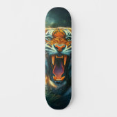 Roaring Tiger Moonlit Oerwoud Persoonlijk Skateboard (Voorkant)