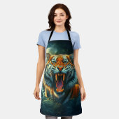 Roaring Tiger Moonlit Oerwoud Schort (Gedragen)