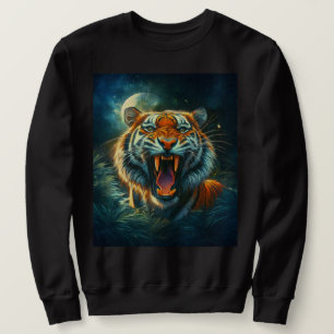 Roaring Tiger Moonlit Oerwoud Trui