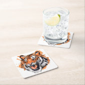 "Roaring Tiger Portrait" Kartonnen Onderzetters (Insitu)