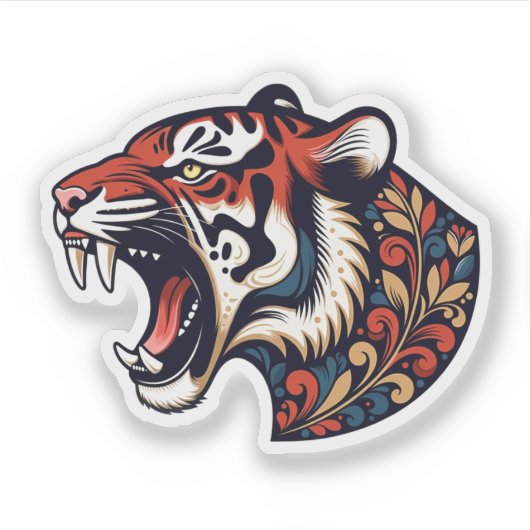 Roaring Tiger Sticker (Voorkant)