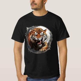 Roaring Tiger T-shirt - Grijze Cirkels