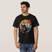 Roaring Tiger T-shirt - Intense kleuren (Voorkant volledig)