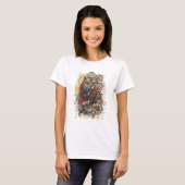 Roaring Tiger T-Shirt | Wild Strength Animal Art (Voorkant volledig)