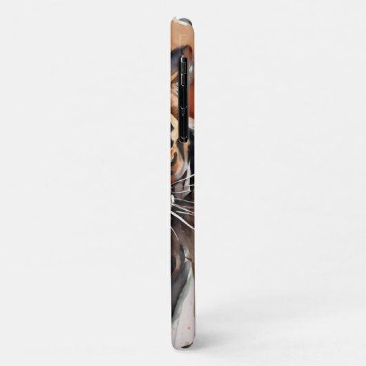 Roaring Tiger Waterverf Personaliseer Oerwoud Anim Case-Mate iPhone Case (Achterkant/links)