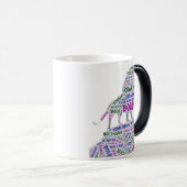 Roaring Tiger Word Art Magische Mok (Voorkant rechts)