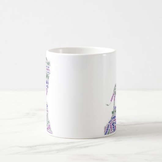 Roaring Tiger Word Art Magische Mok (Center)