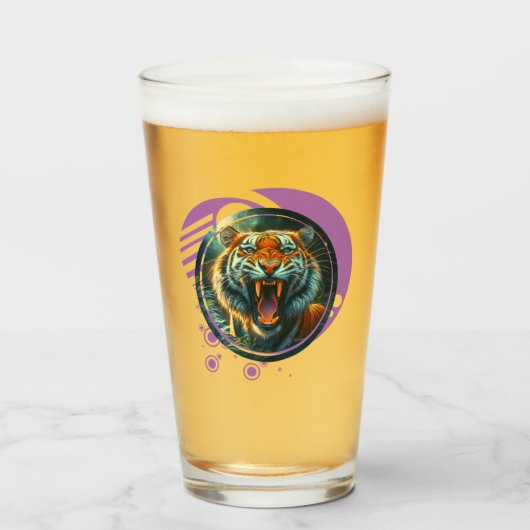 Roaring tijger glas (Voorkant gevuld)