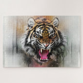 Roaring tijger legpuzzel (Horizontaal)