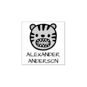 Roaring tijger personaliseren rubberstempel (Afrduk)