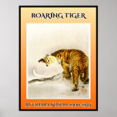 Roaring tijger poster (Voorkant)