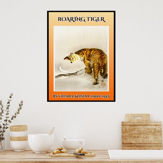 Roaring tijger poster (Keuken)