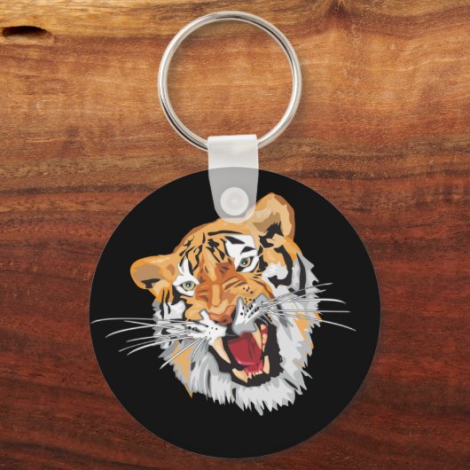 Roaring tijger sleutelhanger (Voorkant)