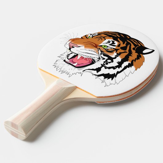 Roaring tijger tafeltennisbatje (Voorkant Gekanteld)