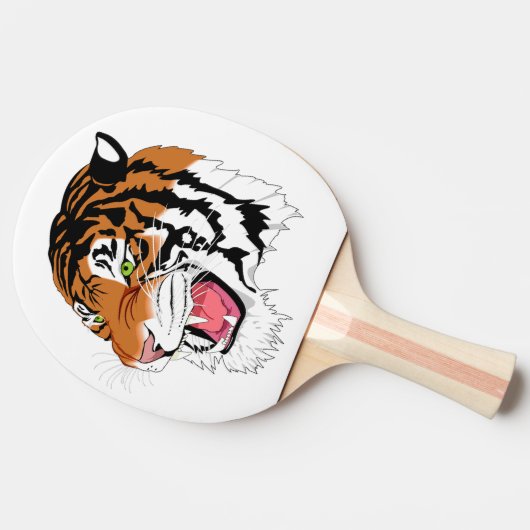 Roaring tijger tafeltennisbatje (Zijkant)