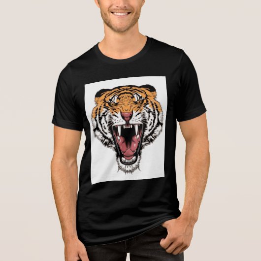 Roaring tijger Tri-Blend shirt (Voorkant)