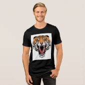 Roaring tijger Tri-Blend shirt (Voorkant volledig)