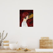 Roaring Twenties 1920s Flapper Girl in Red Pet Poster (Keuken)