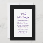 Roaring Twenties 30th Birthday Invitation Kaart (Achterkant)