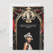 Roaring twenties Afro-Amerikaanse flapper jaren 19 Kaart (Achterkant)