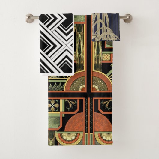 Roaring Twenties Art Deco Bad Handdoek (Insitu)