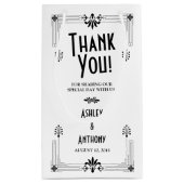 Roaring Twenties Art Deco bruiloft welkomsttas Klein Cadeauzakje (Achterkant)