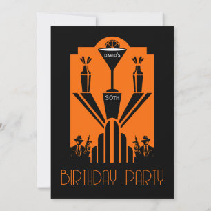 Roaring Twenties Art Deco Gangster Verjaardag Kaart