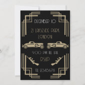 Roaring Twenties Art Deco Gangster Verjaardag Kaart (Achterkant)